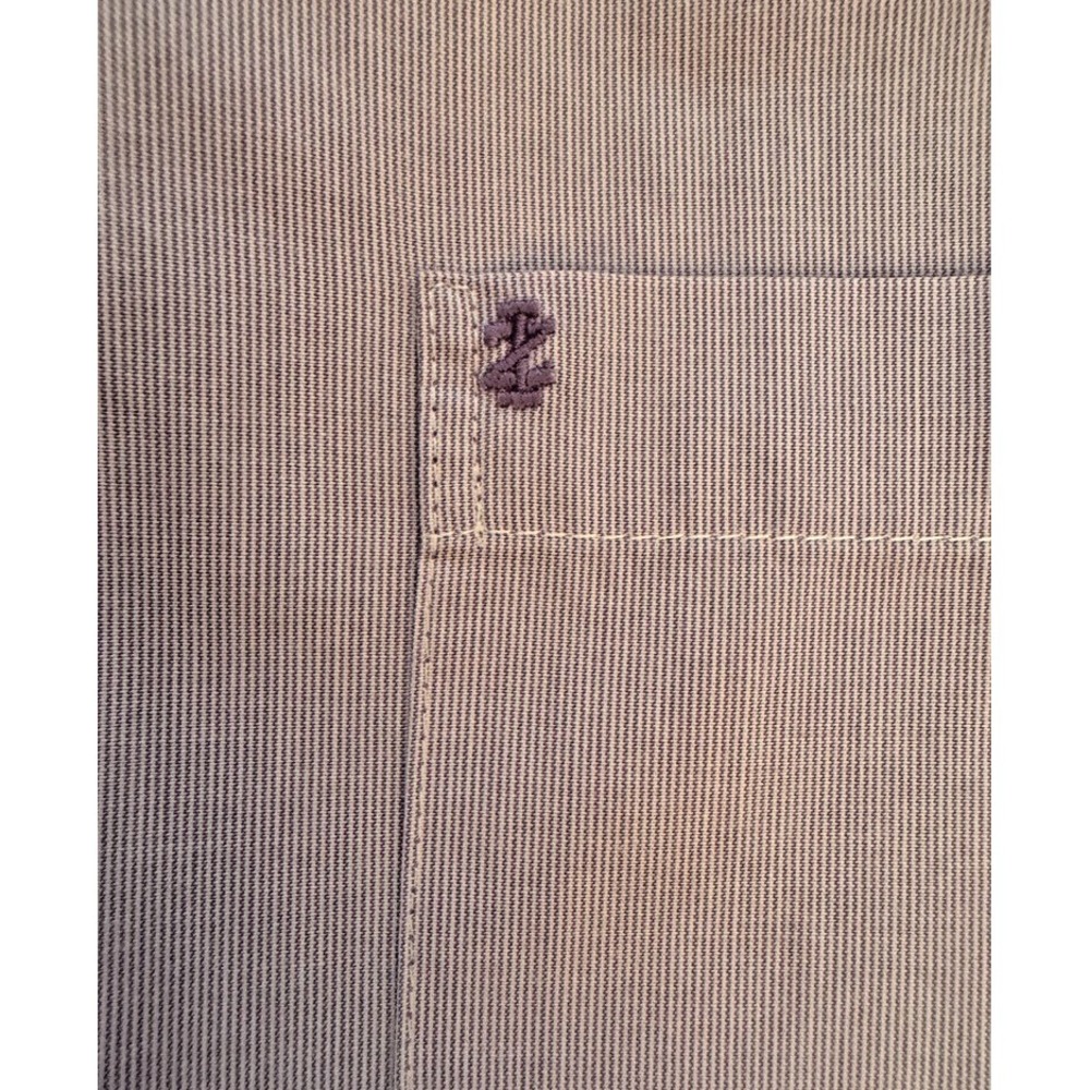 Izod Men's Long‎ Sleeve Purple Pocket Dress Shirt Premium Essentials XXL/TTG - Picture 5 of 7